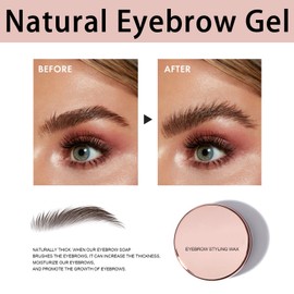 Eyebrow Styling Wax,Instant Brows Soap Kit,Clear Brow Gel Shaping Definition,Eyebrow Lamination Kit,Natural Shaping Cream Waterproof & Long Lasting Eyebrows Styling Wax, Eyebrow Gel With Brush