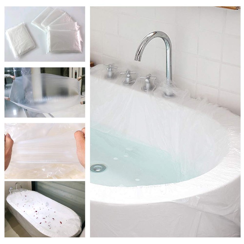 SALPPLEA 10 Pack Disposable Bathtub Cover Liner, Ultra Large Bathtub