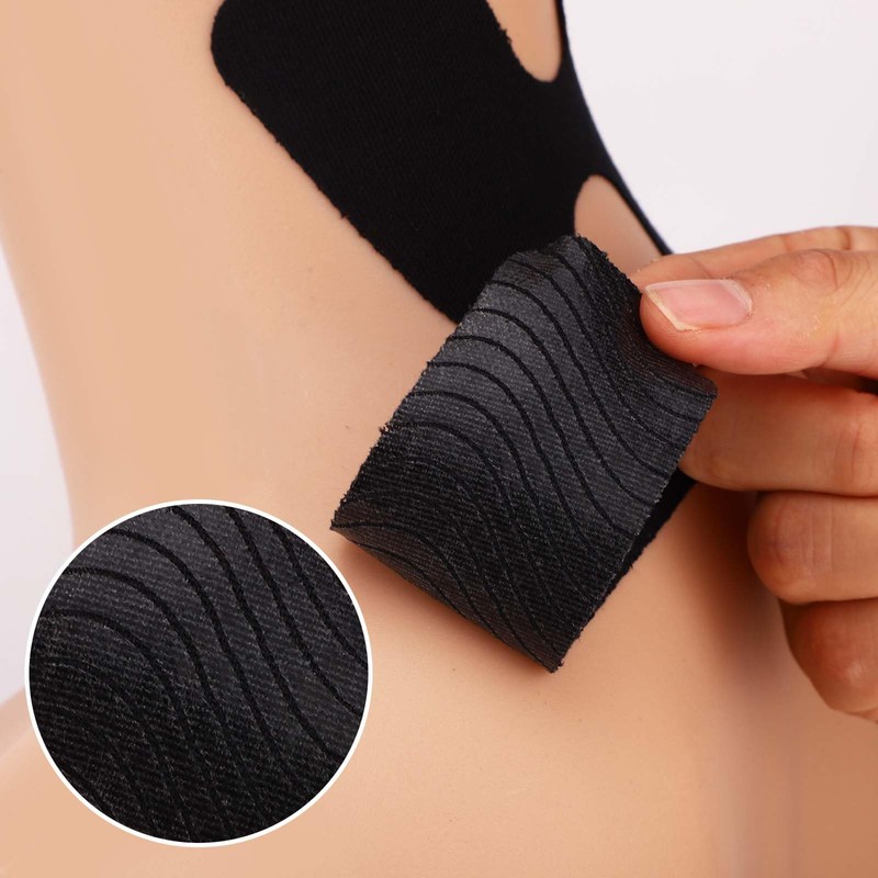 15pcs Precut Kinesiology Tape for Neck, Breathable Sweatproof Muscle Tape