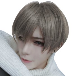 ARZER Premium Wig, Men's Wig, Short, Men's Clothing, Charisma (Recommended by Stylist Professionals), Natural, Breathable, Disguise, One Size Fits Most, With Net, Heat Resistant (Gray)