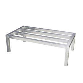 Thunder Group ALDN2036 Dunnage Rack, 20" x 36" x 12", Capacity 1500 lbs., Heavy-Duty, Square tubing, Welded, Aluminum, NSF (Shipped Freight only -No UPS)
