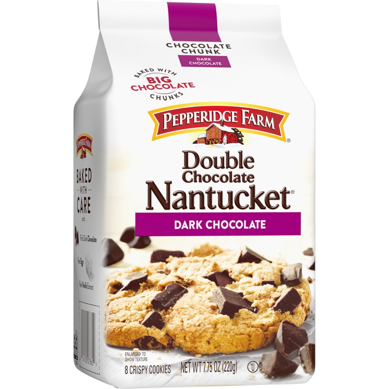 Pepperidge Farm Cookies Nantucket Crispy Double Dark Chocolate Chunk Cookies,