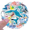 Generic 50Pcs Cool Waterproof Shark Stickers for Kids, Vinyl Decals