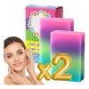 Jabón Blanqueador Tailandés Arcoíris Exfoliante Frutal 2pz F