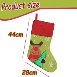 1 Pcs 44*28Cm Christmas Stockings Xmas Stockings Easy To Hang Stockings Christmas Snowman for Family Fireplace Large Christmas Stocking for Family Holiday Christmas Party Decorations Big Size