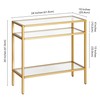 Henn&Hart Sivil Side Table, 24" Wide, Black