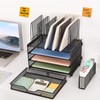 LEKETREE Desk Organizers and Accessories, 3-Tier Paper Organizer with 5
