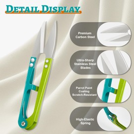 Auvitaya 3PCS Sewing Snips, 4.25inch Yarn Cutter, High-Carbon Steel Thread Cutter, Sewing Scissors, Small Crochet Thread Scissors for Crafts, Stitch, Mini DIY Supplies