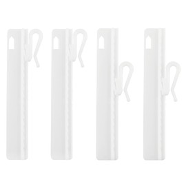 Adjustable Pinch Pleat Hook ZZLZX 16PCS Plastic Ratchet System Adjustable Pinch Pleated Curtain Drapery Pin Hooks, White Curtain Plastic Adjusting Hook