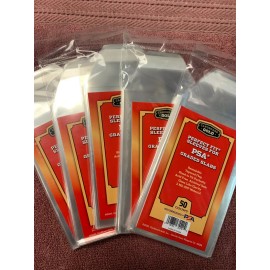 Cardboard Gold 250 Cardboard Gold PERFECT FIT SLEEVES for PSA GRADED SLABS, NO LOGO  - 2mil-NEW