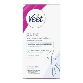 VEET Beat Pure Wax Strips Body & Leg Sensitive 40 sheets / VEET 비트 퓨어 왁스 스트립 바디&레그 센시티브 40매
