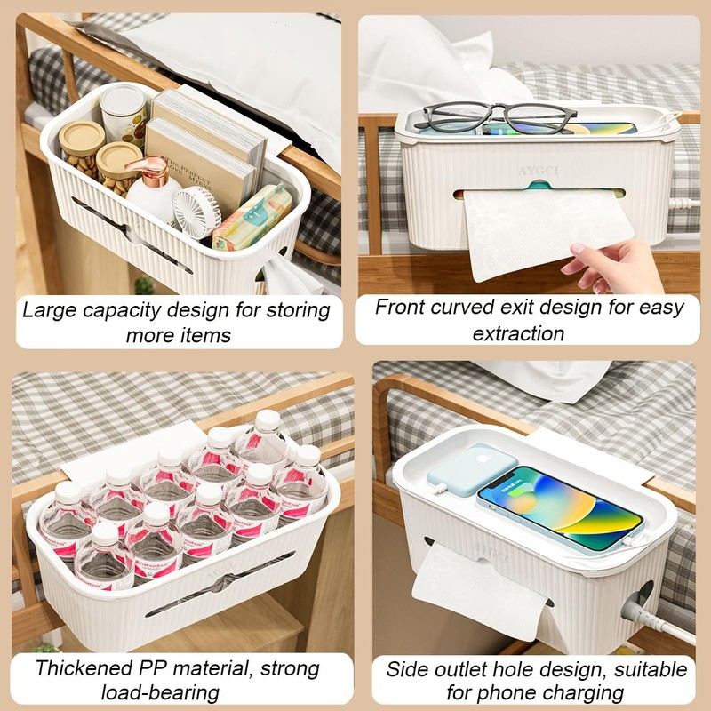 AYGCI Organizer da Letto da Appendere, Multifunzione Tasche Portaoggetti Borsa