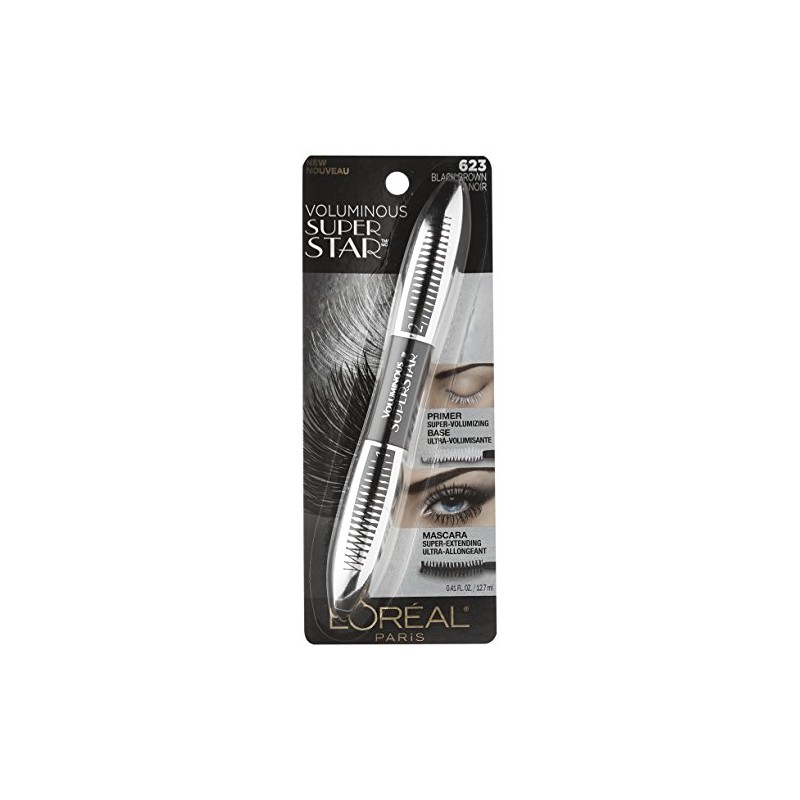 LOréal Paris Voluminous Superstar Washable Mascara, Blackest Brown, 0.41 fl.