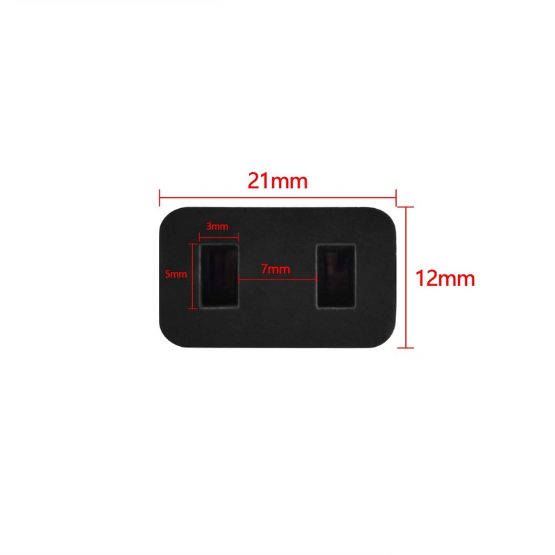 J-ZMQER 8ft 2-Prong Square AC Power Cord Cable Lead Compatible