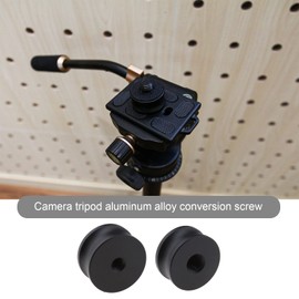VGOL 4Pcs Camera Tripod Screw Converter Adapter 1/4" Female to 3/8" Male 3/8" Female to 1/4" Male Thread Camera Tripod Screw Mount Convertor Adapter Black