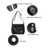 Gran Capacidad Bolso Bandolera Mujer Oxford Negro
