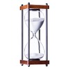 Large Hourglass Timer 60 Minute, Decorative Wooden Sandglass, White