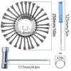 PLAXNS 10 Inch Rotary Steel Wire Brush Cutter Trimmer Head