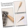 Gatuida 2Pcs Wooden Handle Leather Awl Tool for Bookbinding and