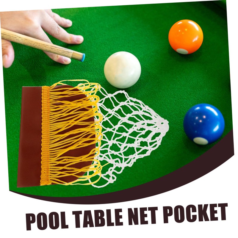 WOONEKY 6Pcs Billiard Table Pocket Drop Ball Net Durable Wear