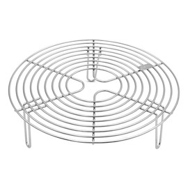 Round Steamer Rack and Cooling Rack,Stainless Steel Pot Trivet, Cooking Rack,Wire Steamer Kettle Rack Holder, Air Fryer Cooking Steamer Rack for Baking Canning Cooking Steaming, 9.5''X2.8''…
