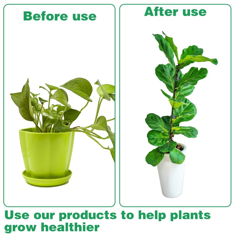 50Pcs Plant Stake Clip Set Green, Plant Sticks Supplies Support