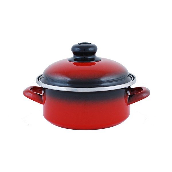 Leelo red enamel amniotic fluid pot 16cm (low type) /