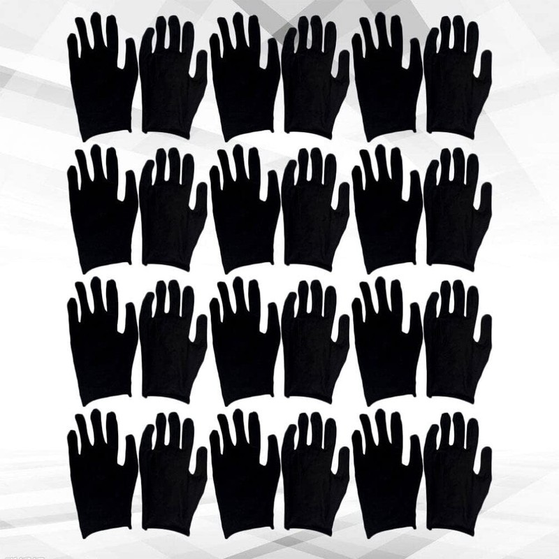 Ipetboom 12 Pairs Cotton Work Gloves Coin Gloves Jewelry Inspection