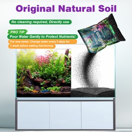 Hygger CO2 Upgraded Aquarium Soil Water Grass Mud, Ideal for Fish Tank Aquascaping Aquarium Substrate Soil for Plants and Shrimps, No Need to Wash (17.6 Pounds)