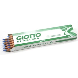 Giotto Colouring Pencils Natural Pack of 12 Assorted Colours, sky blue