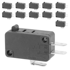 12PCS Micro Limit Switch, Momentary Snap-in Micro Switch, 16A 125/250V AC, 12V DC SPDT 3Pin 1NO/1NC Limit Switch for Microwave Oven Freezer Arcade, KW7