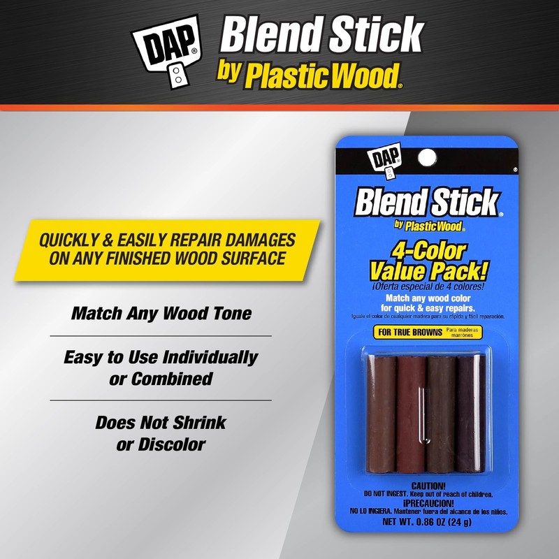 DAP Plastic Wood Blend Sticks 4-Pack, True Wood (7079804102)