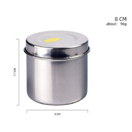 Exceart 8 cm Round Metal Tin Stainless Steel Medical Instruments Surgical Box Transport Container with Lid for Hospital Clinic Silver Pack of 2 P33H4AGO0515GQJ 8cm Silver 1.00