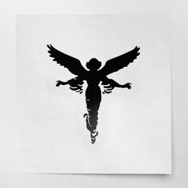 Decal Stickers Of Angel In Silhouette (Black) Premium Waterproof Vinyl Decal Stickers For Laptop Phone Accessory Helmet Car Window Mug Tuber Cup Door Wall Decoration ANDSKUS576085BL070722