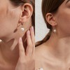Pearl Earrings Rose Gold Pearl Earrings Pearl Leverback Earrings Silver