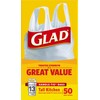 Glad Tall Kitchen Handle-Tie Trash Bags - 13 Gallon White