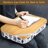 Mayjoy Bamboo Lap Desk with Storage, Cover Removable Lap Desk