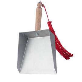 HEMOTON Recogedor de Metal pequeño Mango Corto, Resistente y Vintage, Pala de Polvo para Chimenea, Garaje, Taller, Mesa