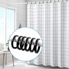 Qulable 12 Packs Circular Shower Curtain Rings, Plastic Curtain O