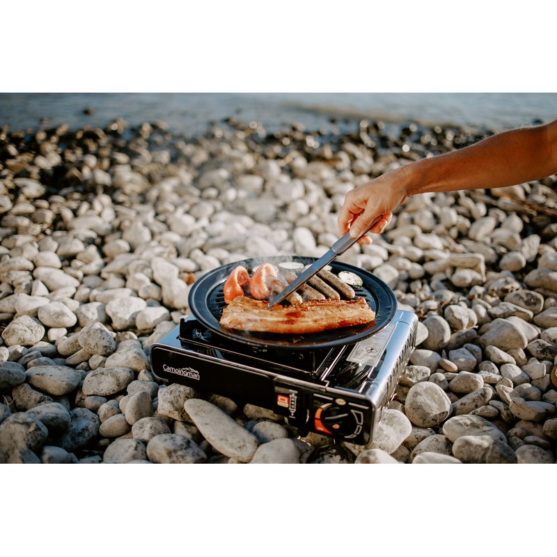 Campingman Grill Plate for Mobile Gas Cookers Non-Stick Coating BBQ