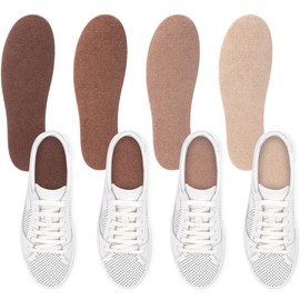 Velmitten 4 Pairs No Show Socks, Breathable Shoe Liner Anti Slip Barefoot Insert, No Stinking Shoe Liner for Men Women(Warm Color)