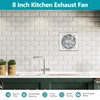 HG Power 8 Inch Kitchen Exhaust Fan, 576CFM Metal Attic
