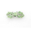 Faship Peridot Color Green Rhinestone Crystal Flower Hair Barrette Clip