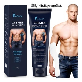 Crema Depilatoria Íntima Hombre Genitales 300g Espátula Todo Tipo Piel