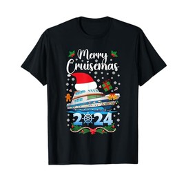 Merry Cruisemas Christmas Cruise with the Family 2024 T-Shirt, black