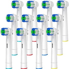 Cabezales de repuesto compatibles con Oral B Braun, 12 piezas cabezales de cepillo de dientes eléctricos profesionales compatibles con cabezales de re