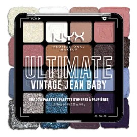 NYX Professional Makeup Ultimate paleta de sombras 16 tonos color vintage jean baby