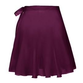 Deesorxin Ballet Skirt for Women Ballet Wrap Skirt Sheer Dance Costumes with Adjustable Waist tie for Adult Ladies Big Girls Purple