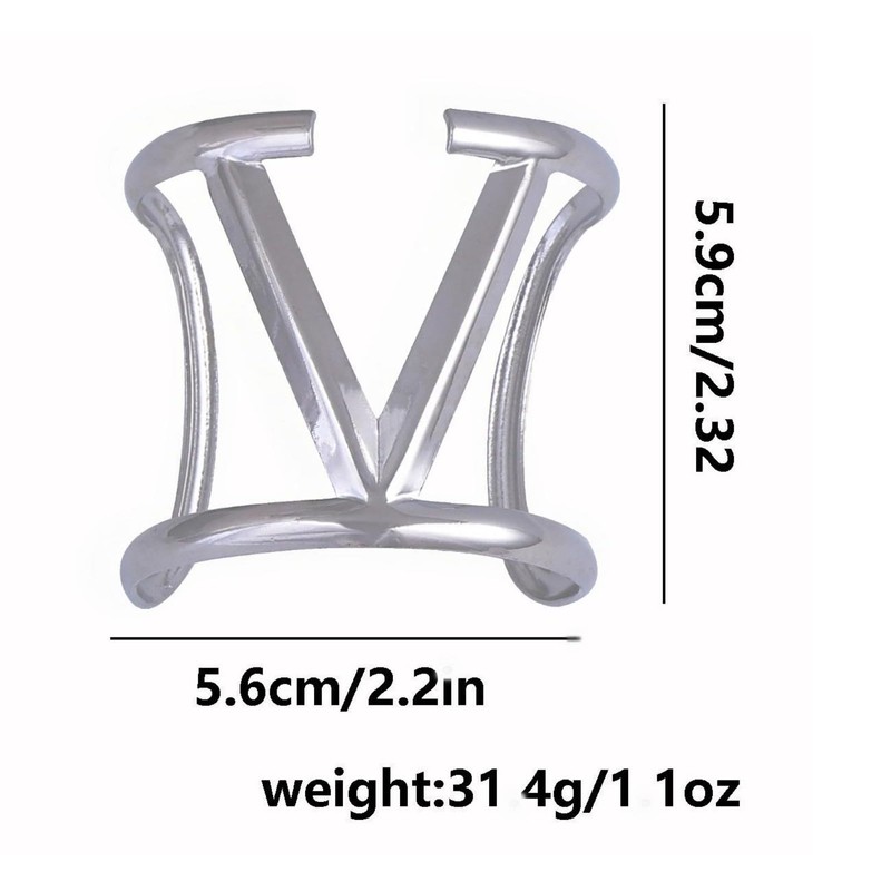 YTDYTD Metal V Cuff Bracelet Women - Hollow Bangle Punk