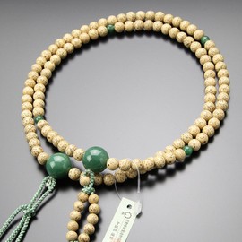 念珠 Dot Comme Des 日蓮宗 Buddha Mala Bead Men's The Double Star Moon Bodhi Pipal Jade 梵天 Tassels [AAA Mala Fighters 念珠 Kyoto Book Three 法華 108 Ball Aventurine Double Row The 2 2000300400331] [Mala Bag Gift]
